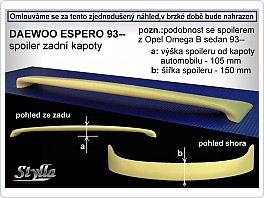 Křídlo, zadní spoiler, Daewoo Espero, 93-97