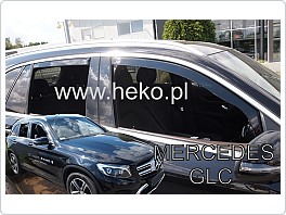 Plexi ofuky, deflektory Mercedes GLC 2015- přední + zadní