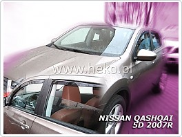 Plexi ofuky, deflektory Nissan Qashqai 2007-2014 přední + zadní