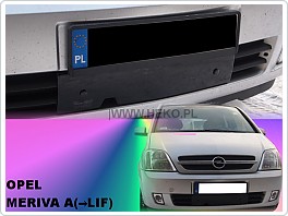Zimní clona, kryt na chladič, Opel Meriva A, 2003-2006