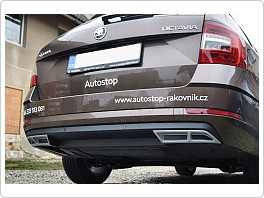 Škoda Octavia III - nástavce zadního difuzoru - RS exhaust ALU look