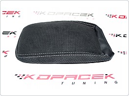 Škoda Superb II - potah loketní opěrky z perforované ALACANTARY - RED