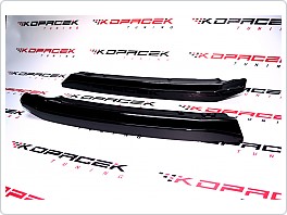 Škoda Superb III - boční spoilery zadního nárazníku z ABS plastu V2 - GLOSSY BLACK