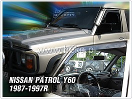 Plexi ofuky, deflektory Nissan Patrol Y60, 1987-1997 přední, model s el. zrcátkami