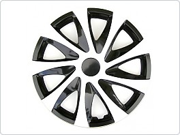 Kryty kol, poklice na kola, Draco CS černé bílé 16, 1ks, pouze po 4ks *