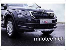 Ochranná lišta předního nárazníku - stříbrná matná, Škoda Kodiaq
