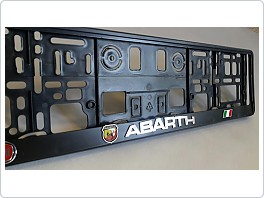 Držák SPZ, podložka pod značku s 3D nápisem ABARTH