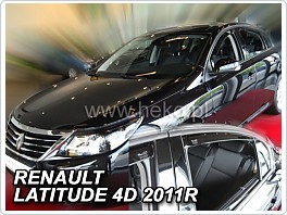 Plexi ofuky oken, deflektory, Renault Latitude 2011- přední + zadní