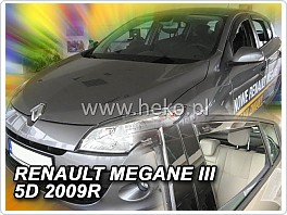 Plexi ofuky oken Renault Megane, 2009-2016, 5dveř. hatchback, přední + zadní pro hatchback