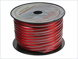 Napájecí kabel 20mm, červeně transparentní