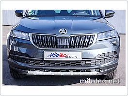 Ochranná lišta předního nárazníku, ABS - stříbrný matný, Škoda Karoq 2017 –›