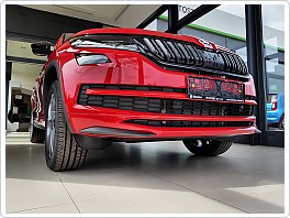 Škoda Kodiaq - dekorativní lišty předního nárazníku KI-R, 3-dílná sada - lakované - RED