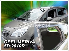 Plexi ofuky oken, deflektory Opel Meriva, 2010- přední + zadní