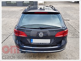 VW Passat B7 Kombi 2011-2014 - NEREZ black chrom ochranný panel zadního nárazníku, VÝPRODEJ