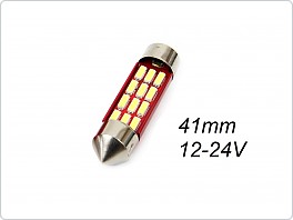 Autožárovka LED sufit 20SMD, 12-24V 41mm, bílá Canbus 