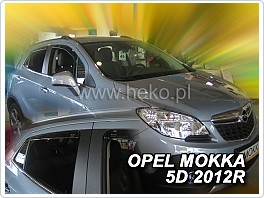 Plexi ofuky oken, deflektory Opel Mokka, 2012- přední + zadní