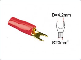 Kabelová vidlička 20qmm, červená