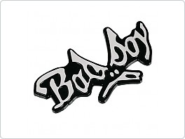 Logo 3D, BAD BOY, samolepící, chromový