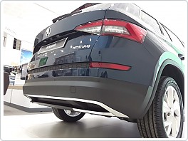 Škoda Kodiaq - NEREZ chrom lišty zadního difuzoru SPORTLINE look - OMTEC
