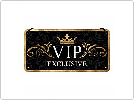 Plechová cedule VIP, závěsná 10x20cm