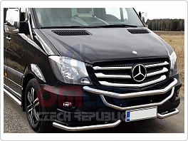 MB Sprinter W906 Facelift 2013-  NEREZ chrom lišty přední masky - OMTEC