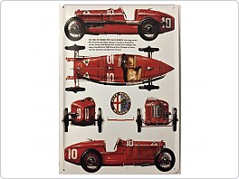 Plechová cedule Alfa Romeo Grand Prix 1924, 20x30cm