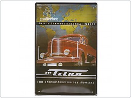 Plechová cedule Auto Titan, 20x30cm