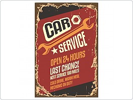 Plechová cedule Car Service, 20x30cm