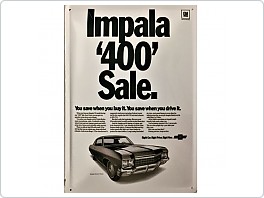 Plechová cedule Chevrolet Impala, 20x30cm
