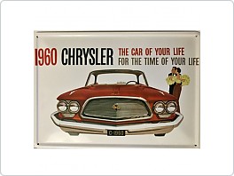 Plechová cedule Chrysler 1960, 20x30cm