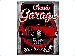 Plechová cedule Classic Garage, 20x30cm