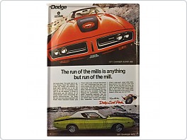 Plechová cedule Dodge Charger, 20x30cm