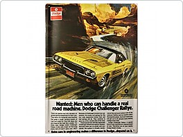 Plechová cedule Dodge Challenger, 20x30cm