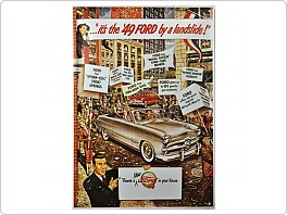 Plechová cedule Ford 1949, 20x30cm