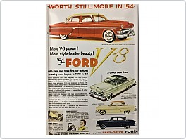 Plechová cedule Ford 1954, 20x30cm