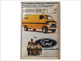 Plechová cedule Ford Boss VAN, 20x30cm