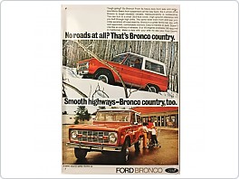 Plechová cedule Ford Bronco, 20x30cm