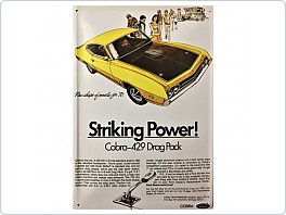 Plechová cedule Ford Cobra, 20x30cm