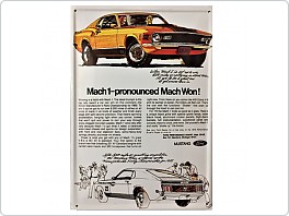 Plechová cedule Ford Mustang Mach 1, 20x30cm