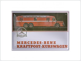 Plechová cedule Mercedes Benz Bus, 20x30cm