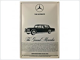 Plechová cedule The Grand Mercedes, 20x30cm