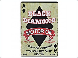 Plechová cedule Black Diamond, 20x30cm