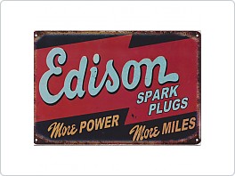 Plechová cedule Edison, 20x30cm