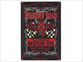 Plechová cedule motor oil Thunder Road, 20x30cm