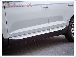 Lišty bočních dveří M-TRACK, stříbrné matné, Škoda Karoq 2017- SKLADEM 