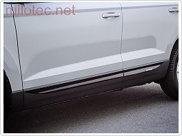 Lišty bočních dveří M-TRACK - černý lesklý, Škoda Karoq 2017-