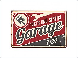 Plechová cedule Garage, 20x30cm