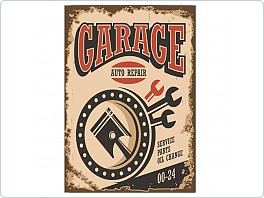 Plechová cedule my Garage, 20x30cm