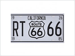 Plechová cedule Route 66, California, 15x30cm