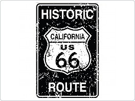 Plechová cedule Route 66, 20x30cm